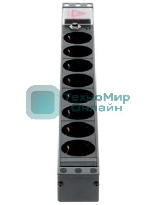 Блок распределения питания Lanmaster TWT-PDU19-10A8P-1.8 гор.размещ. 8xSchuko базовые 10A Schuko 1.8м