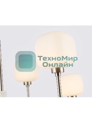 Люстра Ambrella light LH53001/6 SN/FR сатин никель/белый матовый G9*6 max 40W D690*680