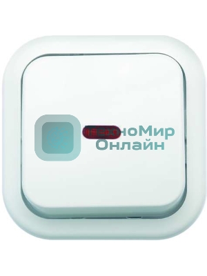 Выключатель Кунцево-Электро 1-кл. ОП Валентина 10А IP20 А16-054 с индик. белый