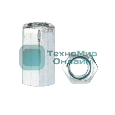 Гайка для шпильки Kranz удлиненная М6, 1.0х10х18, короб (20 шт./уп.)