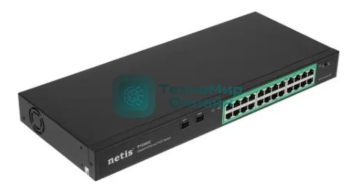 Коммутатор Netis 24PORT 10/1000M POE 2 SFP COMBO P124GC