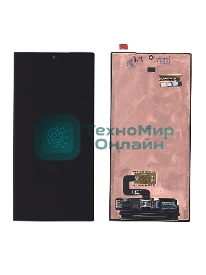 Дисплей для Samsung Galaxy S23 Ultra SM-S918B в сборе с тачскрином, черный orig