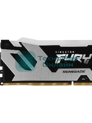 Оперативная память Kingston Fury Renegade, DDR5, 32Gb (2x16GB), 7600MHz, CL38, DIMM, с радиатором, RGB, серебристый/черный