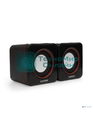 Акустическая система 2.0 ExeGate EX287050RUS Disco 160 (питание USB, 2х3Вт (6Вт RMS), 100-20000Гц, черный)