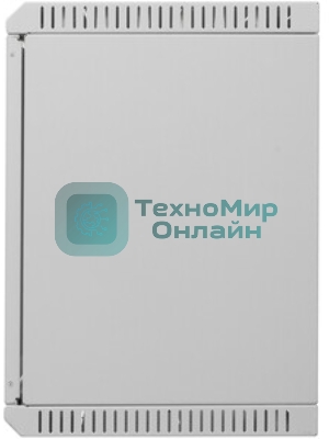 Шкаф коммутационный ЦМО (ШРН-9.350) настенный 9U 600x350 мм пер. дв. стекл 200 кг серый 300 мм 180 град.