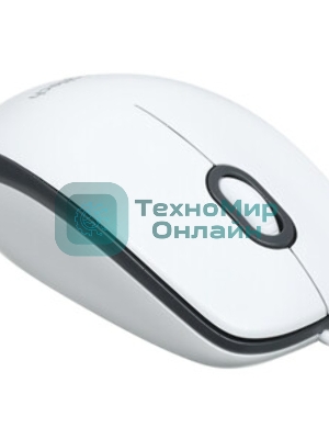 Мышь проводная Logitech M100R белый, 1000 dpi, USB, кнопки - 3