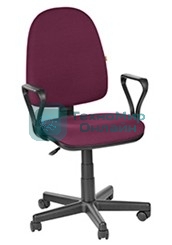 Кресло компьютерное OLSS ПРЕСТИЖ бордовый В-2А Крестовина: 