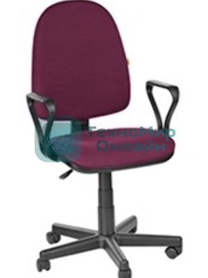 Кресло компьютерное OLSS ПРЕСТИЖ бордовый В-2А Крестовина: 