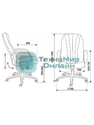 Кресло Бюрократ T-898AXSN/Black Стул (черная ткань)