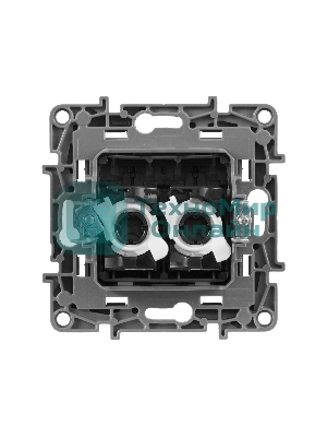 Розетка RJ 45 672455 Legrand Двойная розетка RJ 45 - категория 5е - UTP - Etika - алюминий