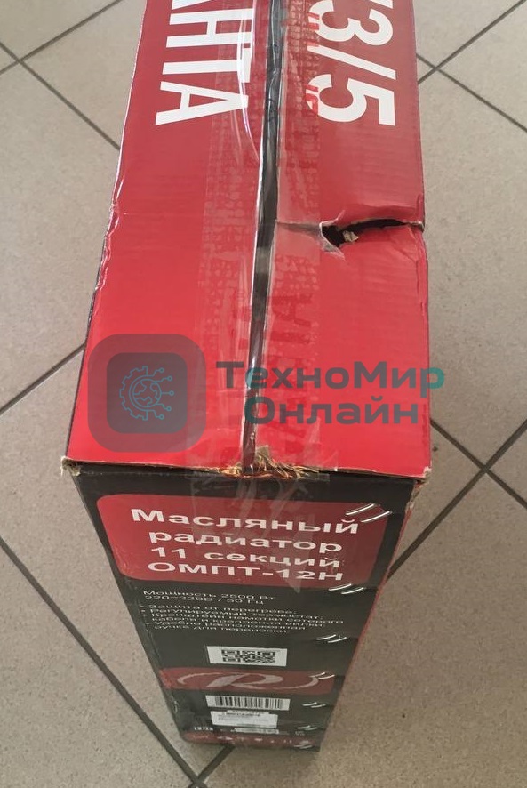 (Поврежденный товар) Обогреватель масляный Ресанта ОМПТ-12Н [См.описание!]