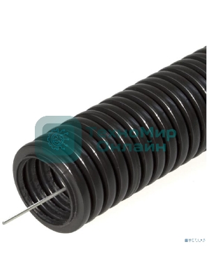 Труба гофрированная ПНД безгалогенная (HF) черная с/з д20 (100 м/4800 м уп/пал) PR.022051 Строитель