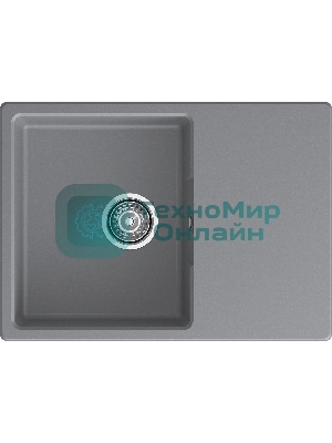 Мойка GranFest Urban 668L темно-серый 1-чаша+крыло 680x490мм, монтаж: врезной, материал: кварц