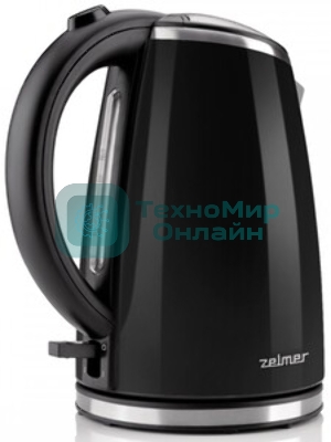 Чайник электрический Zelmer ZCK1274B 1.7 л, 2200 Вт, черный корпус: металл
