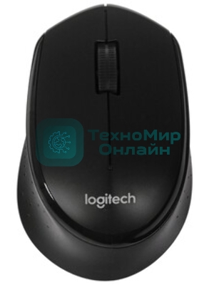 Мышь беспроводная Logitech M330 SILENT PLUS черный, 1000 dpi, радиоканал, USB, кнопки - 3