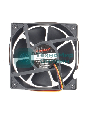 Вентилятор для корпуса Gembird 18661 черный, 120 мм, 2500 об/мин, 38.65 дБ, 3 pin
