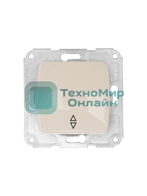 Переключатель Kranz DEA 1кл прох. с/у 10А мех. бежевый