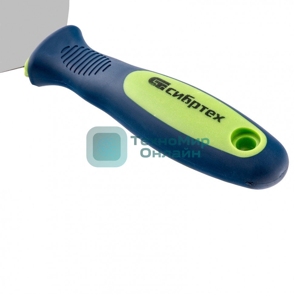 Шпательная лопатка из нержавеющей стали Сибртех 120 мм, двухкомпонентная рукоятка