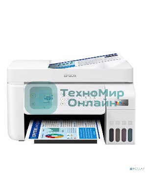 МФУ струйное Epson EcoTank L5296 (C11CJ65411) белый, A4, ч/б печ. 33стр/мин., цв. печ. 15стр/мин., 5760x1440 DPI, 2400х1200 DPI, USB, Ethernet, Wi-Fi