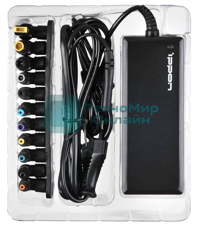 Блок питания Ippon E90 автоматический 90W 15V-19.5V 8-connectors 6A от бытовой электросети LED индикатор