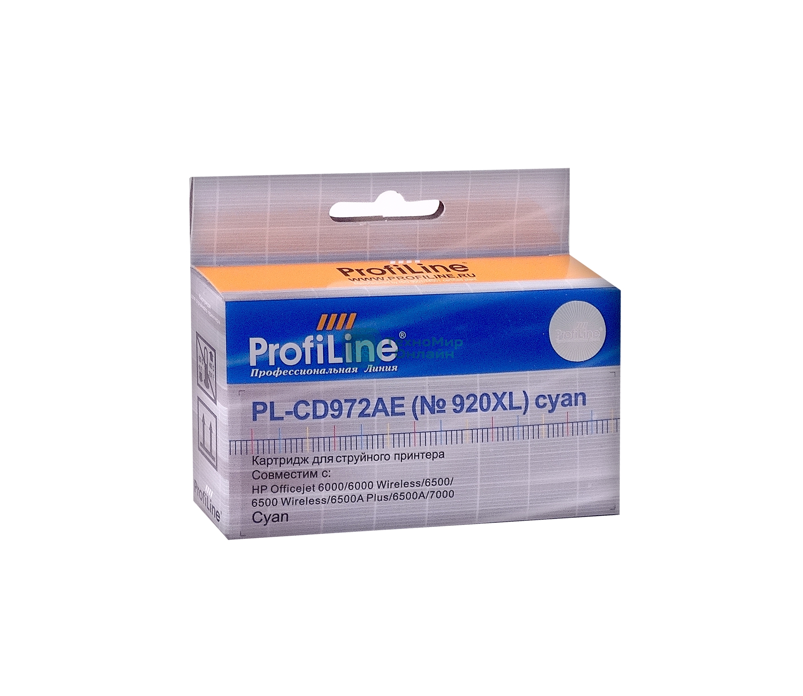 Картридж струйный ProfiLine PL-CD972AE №920XL для принтеров HP officejet 6000/6500/7000 Cyan водн