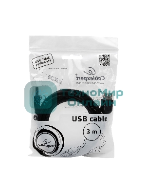 Кабель Gembird PRO USB 2.0 удлинительный 3.0м AM/AF позол. контакты, пакет