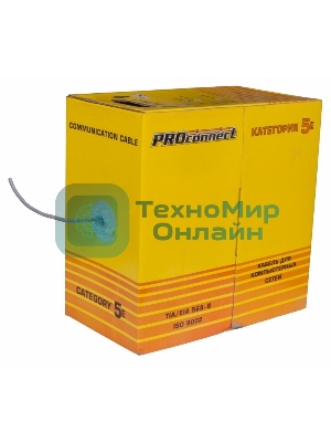 Кабель PROconnect Кабель UTP cat.5e 4 пары (305м) 0.51 мм CCA