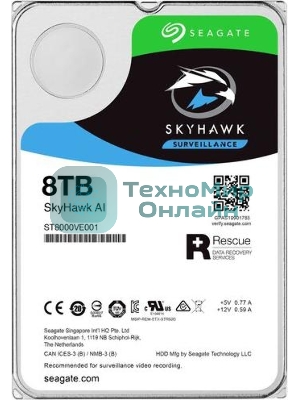 Жесткий диск Seagate ST8000VE001 SATA 8Tb 7200RPM 6Gb/S 256MB