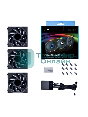 Корпусный вентилятор LIAN LI UNI FAN TL LCD (3pcs) G99.12TLLCD3B.00 черный 120мм 1900rpm 27db 7-pin