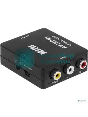 Конвертер Rexant 3 RCA на HDMI пластик, черный