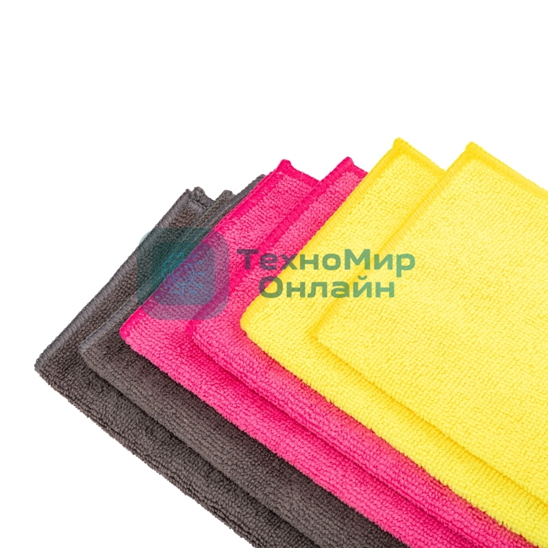 Микрофибра автомобильная Rexant плотность 25х25 см, 200 гр/м2, 6 шт.