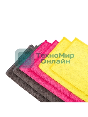 Микрофибра автомобильная Rexant плотность 25х25 см, 200 гр/м2, 6 шт.