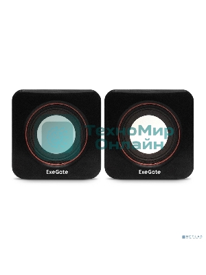 Акустическая система 2.0 ExeGate EX287050RUS Disco 160 (питание USB, 2х3Вт (6Вт RMS), 100-20000Гц, черный)
