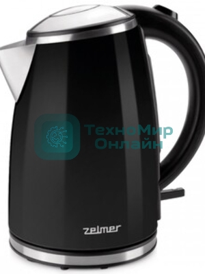 Чайник электрический Zelmer ZCK1274B 1.7 л, 2200 Вт, черный корпус: металл