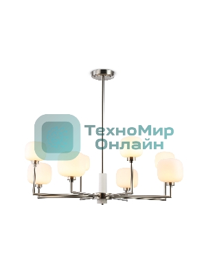 Люстра Ambrella light LH53003/8 SN/FR сатин никель/белый матовый G9*8 max 40W D830*680