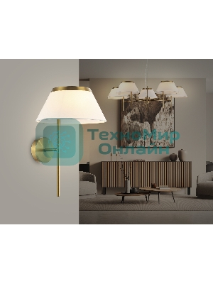 Настенный светильник Ambrella light LH72475 BS/WH латунь/белый Е14 max 40W 300*260*400