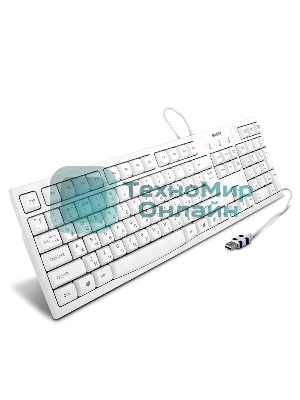 Клавиатура SVEN KB-S300 проводная, USB Type-A, белый