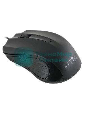 Мышь проводная Oklick 225M черный, 1200 dpi, USB, кнопки - 3