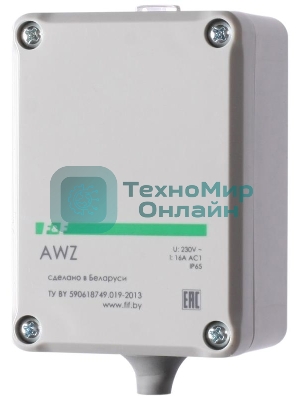 Фотореле AWZ (встроен. фотодатчик монтаж на плоскость 230В 16А 1 НО IP65) F&F EA01.001.003