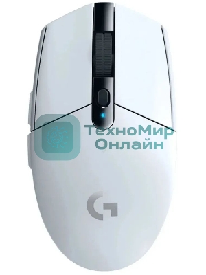 Мышь беспроводная Logitech G304 Lightspeed белый, 12000 dpi, радиоканал, USB, кнопки - 6