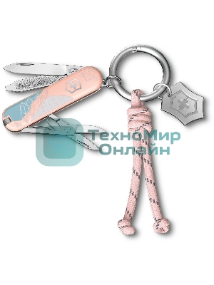 Нож перочинный Victorinox Classic SD Paris Style (0.6223.E221) 58мм 7 функций розовый подар.коробка