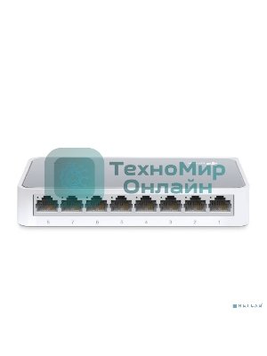 Коммутатор TP-Link SOHO TL-SF1008D Коммутатор 8-port 10/100M mini Desktop Switch, 8 10/100M RJ45 ports, Plastic case