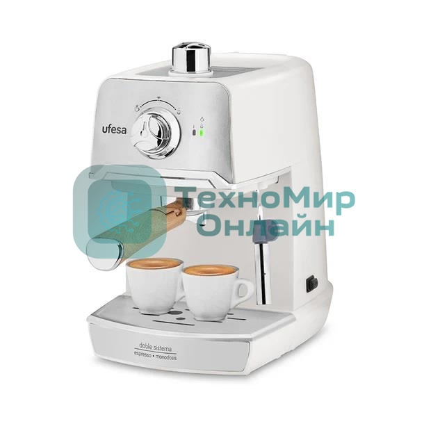 Кофеварка рожковая Ufesa CE7238 CREAM бежевый, исп. кофе - молотый, 1.2 л, 850 Вт, 20 бар