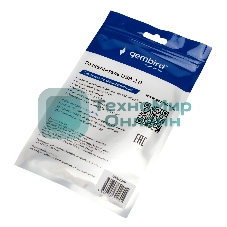 Разветвитель USB2.0 Gembird UHB-C201, 4xUSB2.0, кабель Type-C 10 см, алюминий, пакет