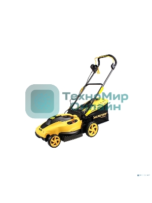 Газонокосилка электрическая Champion EM3815 1,6 кВт пласт+ткань травосб. 45л шир.380мм выс.20-70мм, 11,5кг