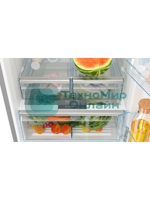 Холодильник Bosch KGN76CI30U серебристый двухкамерный 406/115л морозилка снизу, No Frost