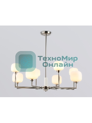 Люстра Ambrella light LH53003/8 SN/FR сатин никель/белый матовый G9*8 max 40W D830*680