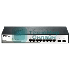 Коммутатор D-Link DGS-1210-10/F1A настраиваемый настольный 8x10/100/1000BASE-T