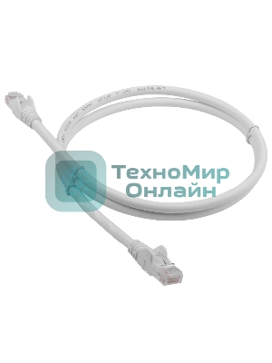 Патч-корд LANMASTER LSZH UTP cat.6, 0.5 м, серый