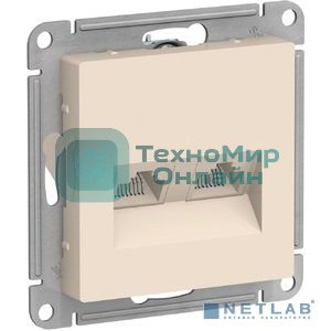 Механизм розетки компьютерной 2-м AtlasDesign RJ45 кат.5E беж.